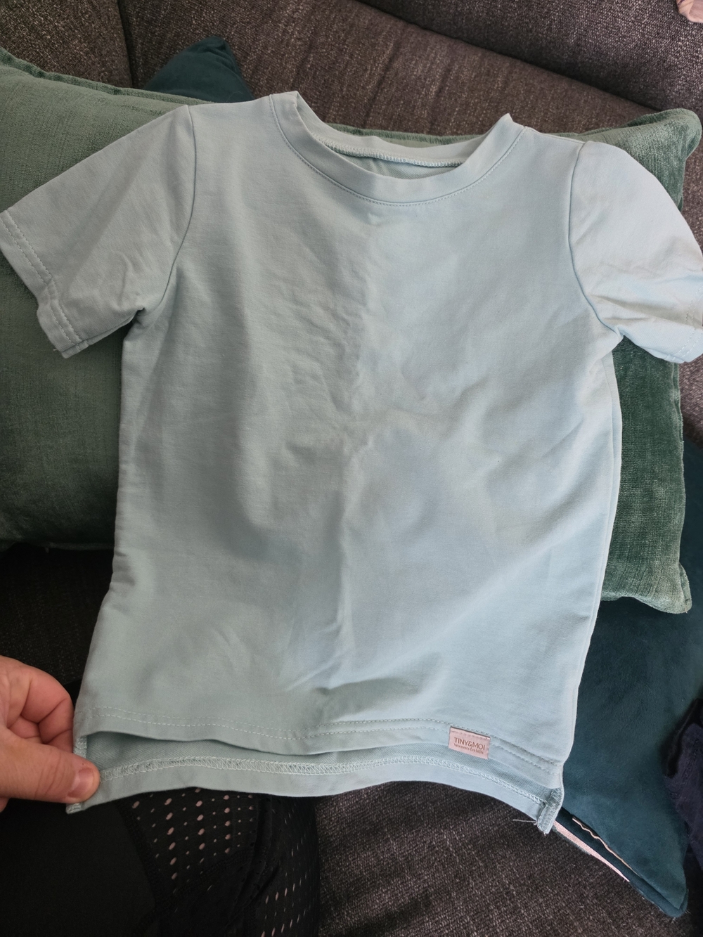 Light Blue Kids' Short Sleeve Tee 6-36 Mois Tiny Et Moi Etat Neuf Turquoise